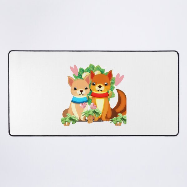 Item preview, squirrels in love in nature designed and sold by MigWhimsy.