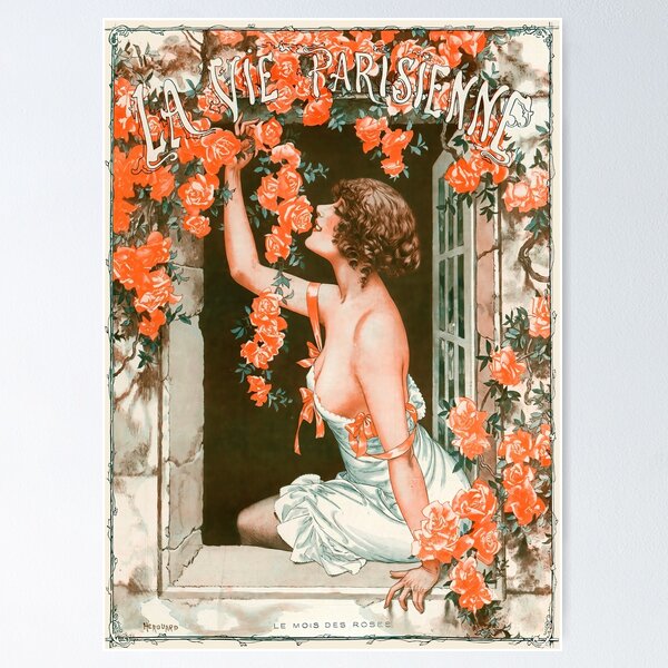 Item preview, La Vie Parisienne - Le mois des roses, Illustration by Chéri Hérouard - Art Deco designed and sold by elektronen.