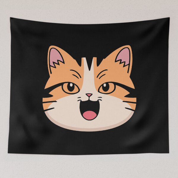 Item preview, Happy Cat Face In Clipart Style designed and sold by Adelberton.