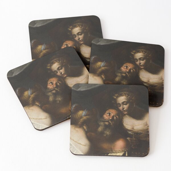 Item preview, Man and his daughters vintage painting designed and sold by Vintage Designs +.