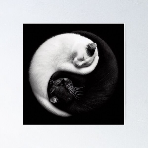 Item preview, Cat Yin Yang 8 designed and sold by Sybille-Yates.
