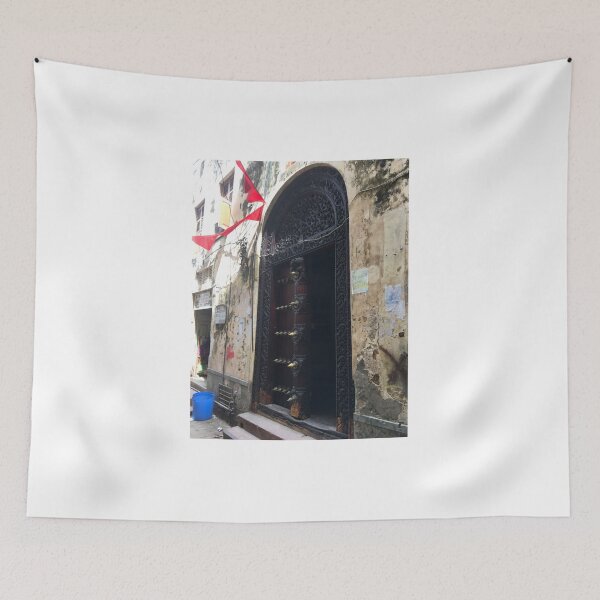 Item preview, Black Old Doorway - StoneTown - Zanzibar Island - Tanzania - Africa designed and sold by exploramum.