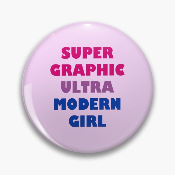Item preview, Super Graphic Ultra Modern Girl in Pink/Purple/Blue designed and sold by aestheticqueen.