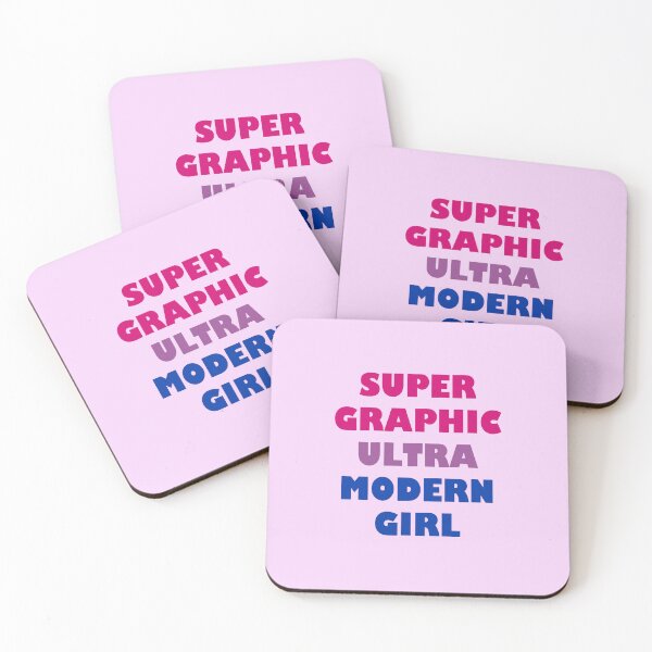 Item preview, Super Graphic Ultra Modern Girl in Pink/Purple/Blue designed and sold by aestheticqueen.