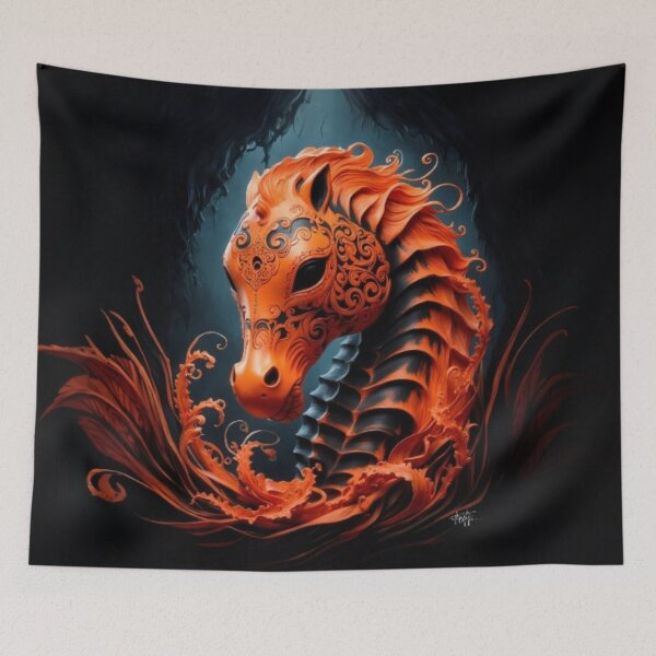Item preview, Mystic Seahorse - Dia de los Muertos Inspired Art by LaLi Designs designed and sold by LaLi-Designs.