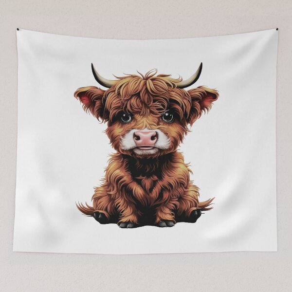 Item preview, Baby Highland Cow designed and sold by Angry Swan Designs.