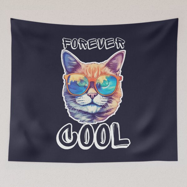 Item preview, Forever Cool- Funny Cat designed and sold by Y0ussefrizk.
