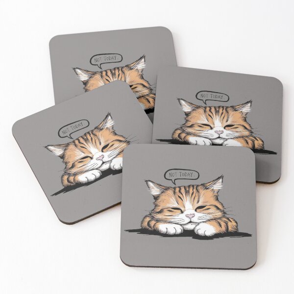 Item preview, Depressed lazy cat - NOT TODAY! designed and sold by PureViolence.