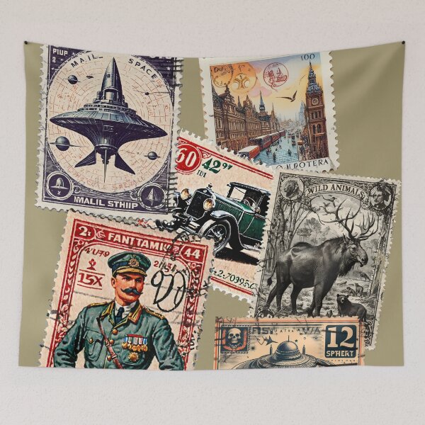 Item preview, vintage stamps of history designed and sold by aliraweb.