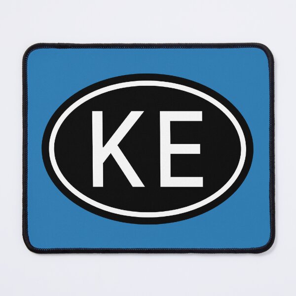 Item preview, KE Initials Monogram Oval White Letters designed and sold by Jeallan Designs.