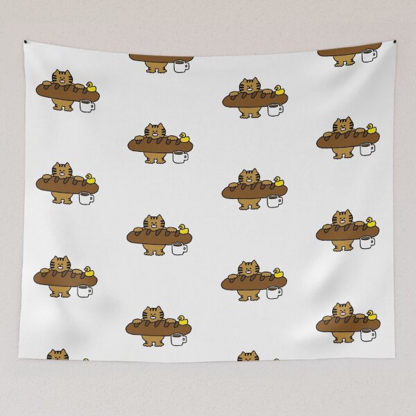 Item preview, a Cat and a Duck with big bread designed and sold by superbaechoo.