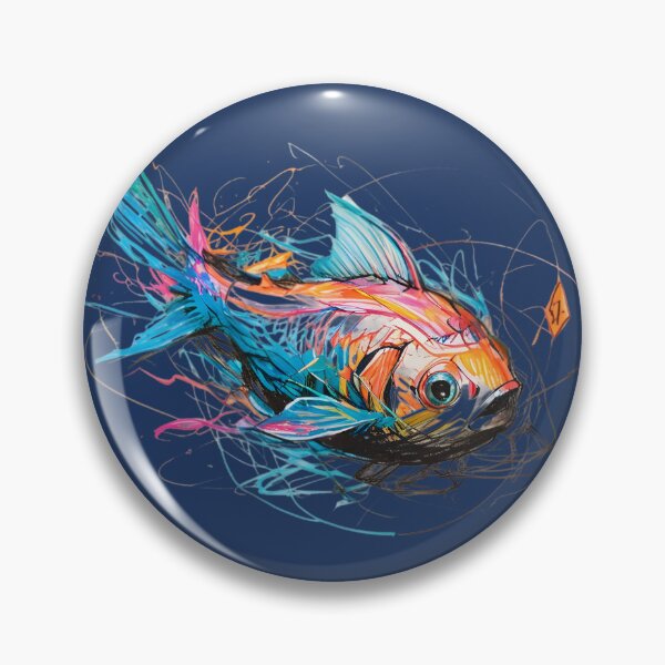 Item preview, colorful fish designed and sold by KiraChie.