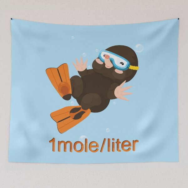 Item preview, Mole swims in beaker Chemistry puns for Mole day designed and sold by Art-of-Rory.