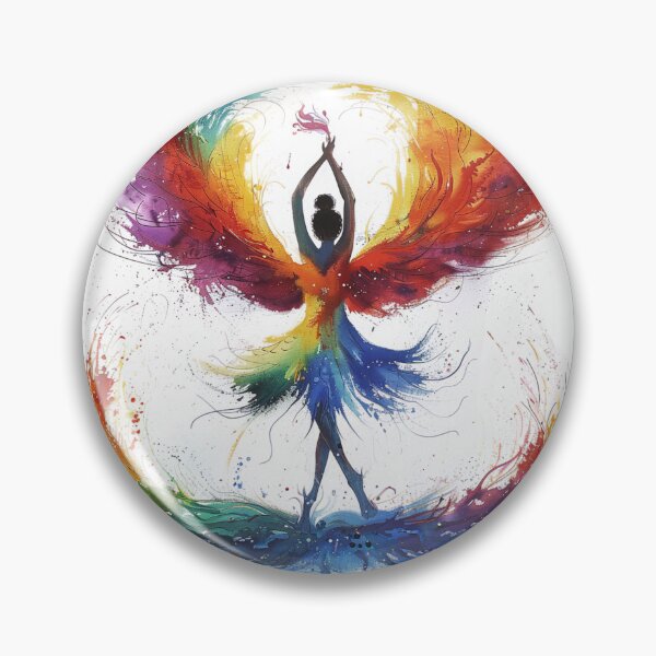 Item preview, Abstract multicolor ballerina princess in ballet position designed and sold by Micapox.