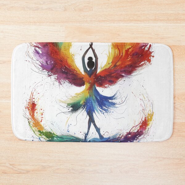 Item preview, Abstract multicolor ballerina princess in ballet position designed and sold by Micapox.