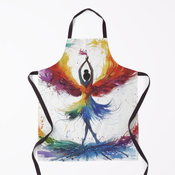 Item preview, Abstract multicolor ballerina princess in ballet position designed and sold by Micapox.