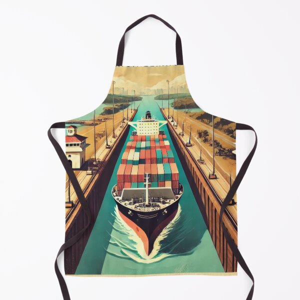 Item preview, Vintage Retro Travel Poster Panama Canal – Engineering and Tourism designed and sold by pod24.