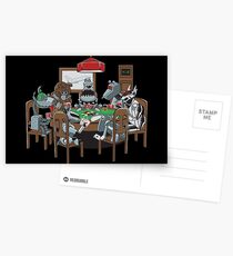 Robot Dogs Playing Poker Postcards