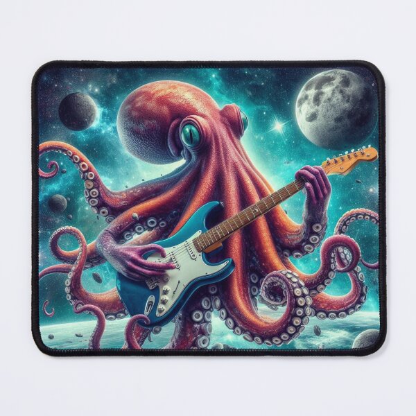 Item preview, Octopus playing guitar #5 designed and sold by JALNERVION SHOP.