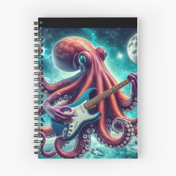 Item preview, Octopus playing guitar #5 designed and sold by JALNERVION SHOP.