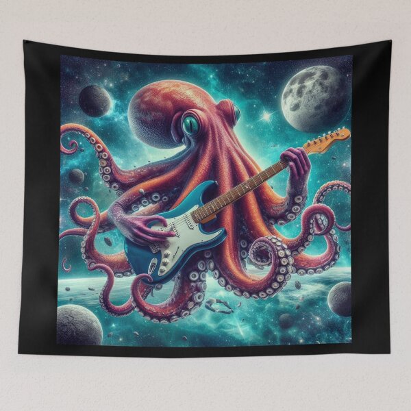 Item preview, Octopus playing guitar #5 designed and sold by JALNERVION SHOP.