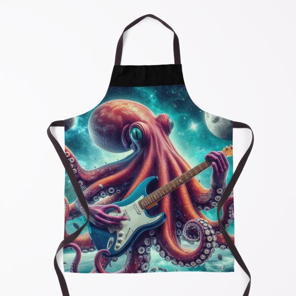Item preview, Octopus playing guitar #5 designed and sold by JALNERVION SHOP.