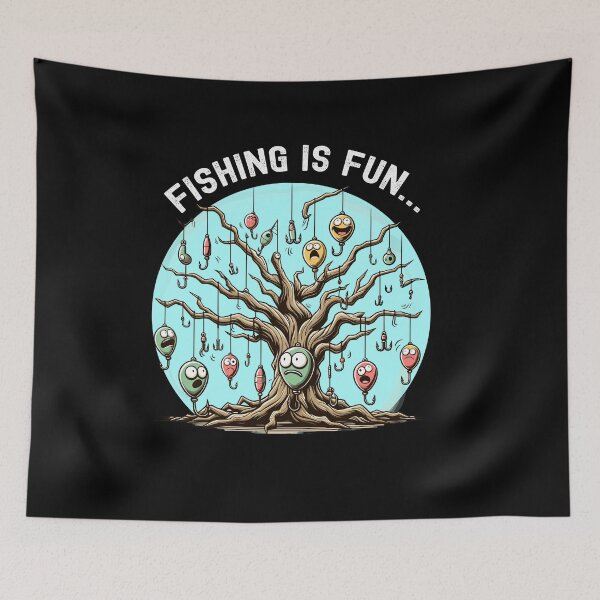 Item preview, Fishing Is Fun Bobbers Stuck In Tree designed and sold by Dressed For  Duty.