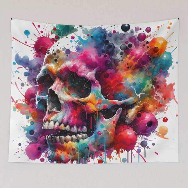 Item preview, Graffiti art featuring a skull designed and sold by h00ch2003.