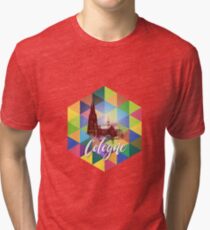 Cologne Cathedral Collage Tri-blend T-Shirt
