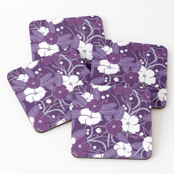 Item preview, Big retro flowers, Purple version designed and sold by Alex  Blud.