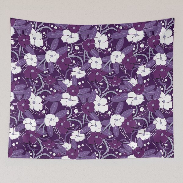 Item preview, Big retro flowers, Purple version designed and sold by Alex  Blud.