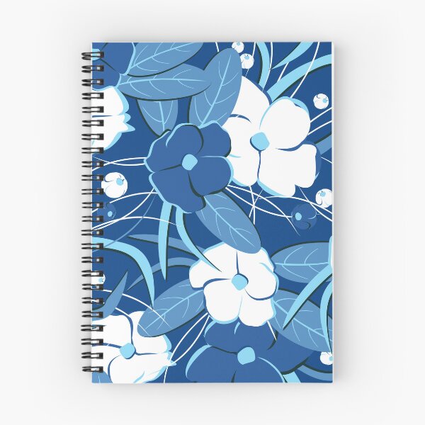 Item preview, Big retro flowers, Blue version designed and sold by Alex  Blud.