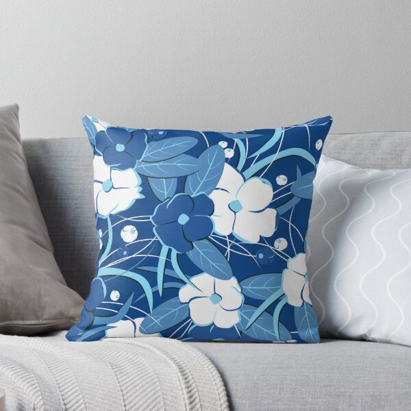 Item preview, Big retro flowers, Blue version designed and sold by Alex  Blud.