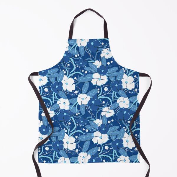 Item preview, Big retro flowers, Blue version designed and sold by Alex  Blud.