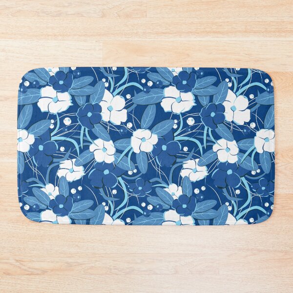 Item preview, Big retro flowers, Blue version designed and sold by Alex  Blud.