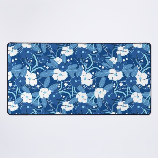 Item preview, Big retro flowers, Blue version designed and sold by Alex  Blud.