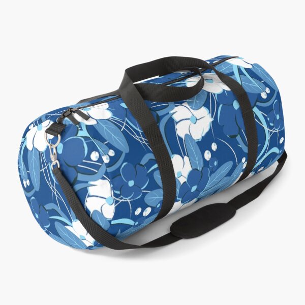 Item preview, Big retro flowers, Blue version designed and sold by Alex Blud.