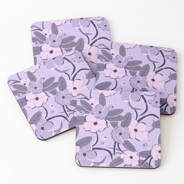 Item preview, Big retro flowers, Lilac version designed and sold by Alex  Blud.