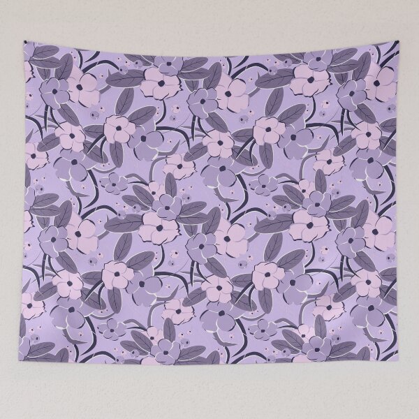 Item preview, Big retro flowers, Lilac version designed and sold by Alex  Blud.