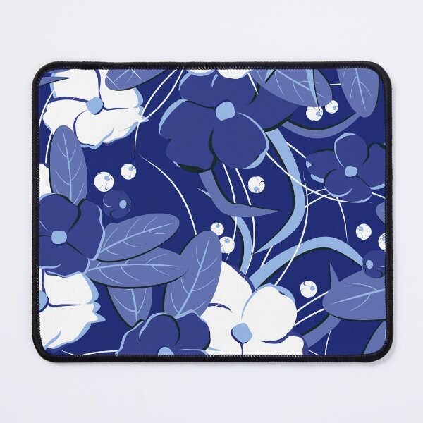 Item preview, Big retro flowers, Dark blue version designed and sold by Alex Blud.
