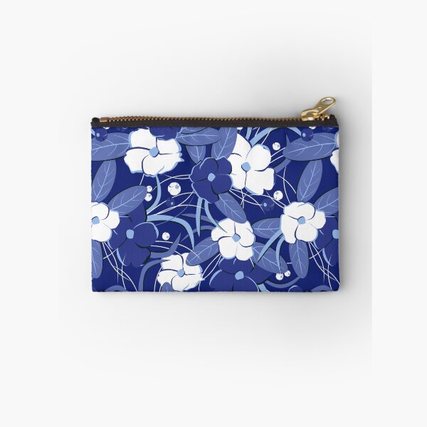 Item preview, Big retro flowers, Dark blue version designed and sold by Alex  Blud.