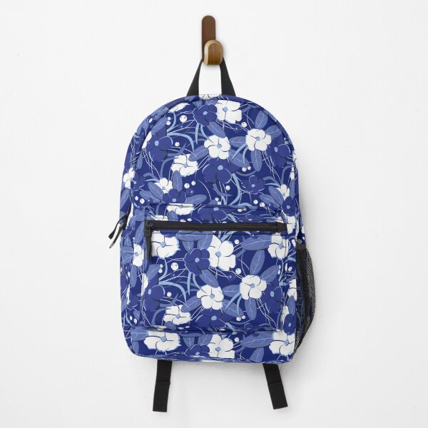 Item preview, Big retro flowers, Dark blue version designed and sold by Alex  Blud.
