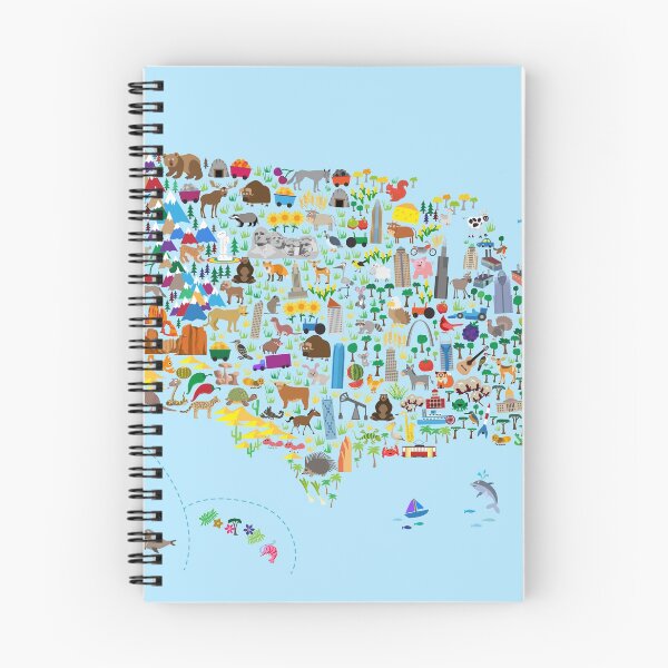 Item preview, Animal Map of United States for children and kids designed and sold by ArtPrints.