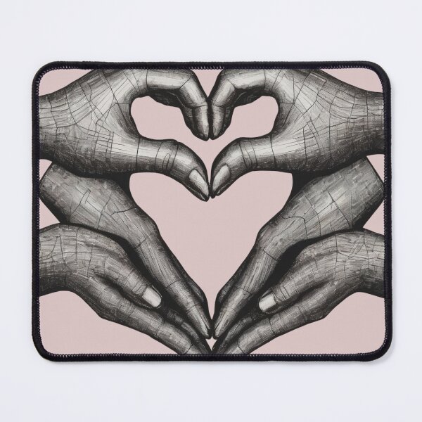 Item preview, LOVE, A heart made of interconnected hands, representing global compassion and unity." designed and sold by WATERDUST.