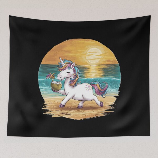 Item preview, Lovely Unicorn chillin on the beach designed and sold by PureViolence.