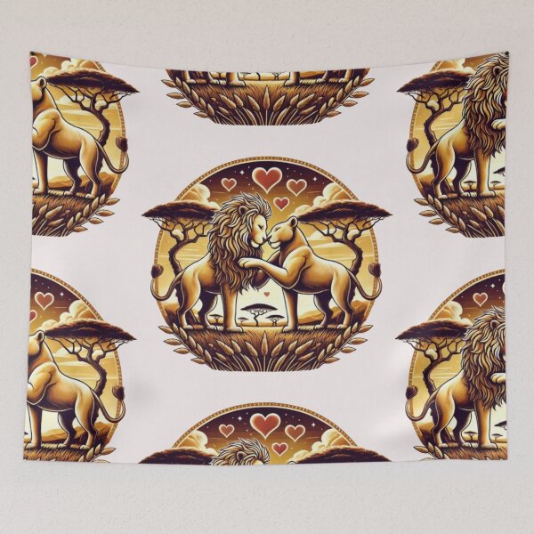 Item preview, Lion Love in the Wilderness designed and sold by WildVista.