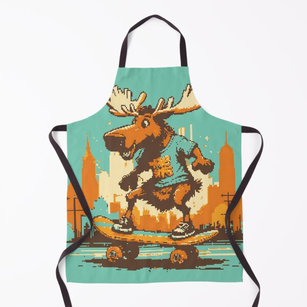 Item preview, Pixel Moose on Skate designed and sold by NaturePixel.