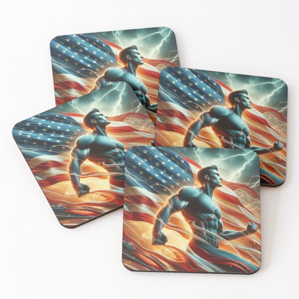 Item preview, American Proud Man with USA Flag designed and sold by Simplybe1.