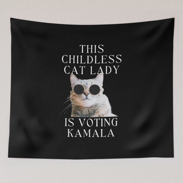Item preview, This Childless Cat Lady Is Voting Kamala designed and sold by Pine-Shop.