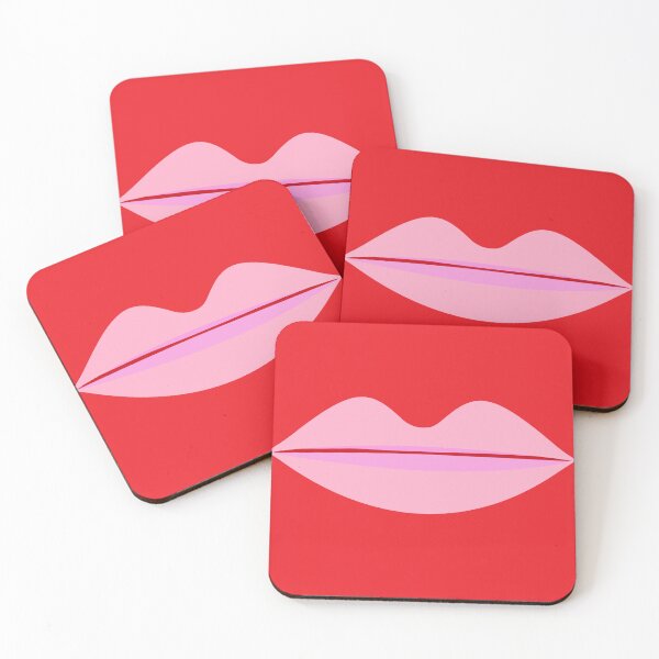 Item preview, Bold Pink Lip Against A Red Background designed and sold by Jessie Williams.